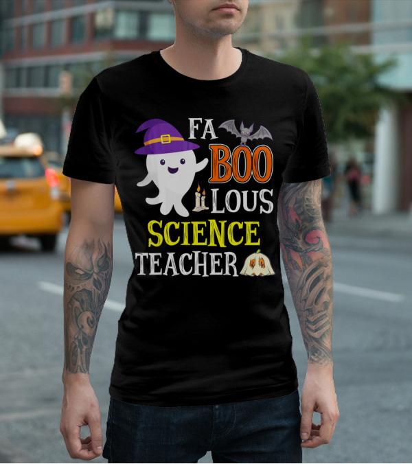 FaBOOlous Science Teacher Ghost Halloween T-Shirt