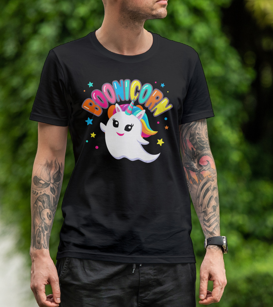 BOONICORN Unicorn Rainbow Stars T-Shirt