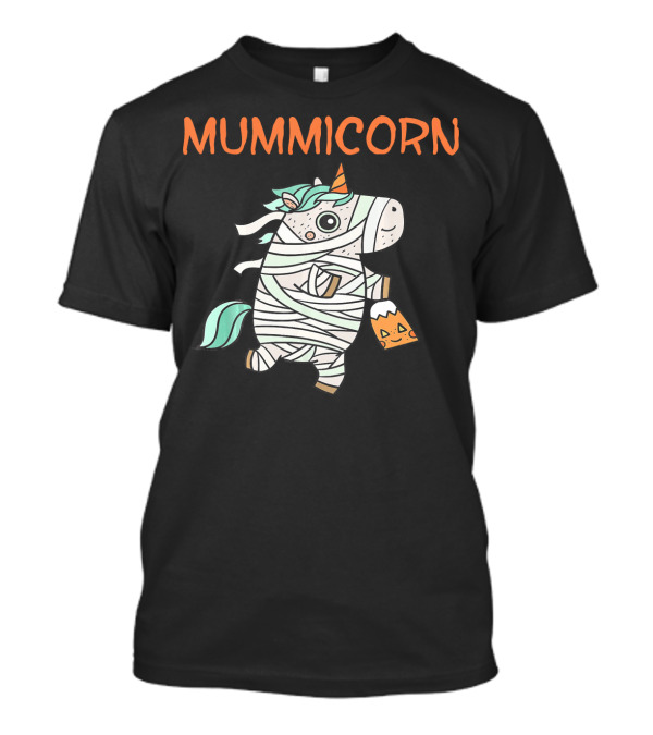 Mummicorn Funny Unicorn Mummy Halloween Candy Bag T-Shirt