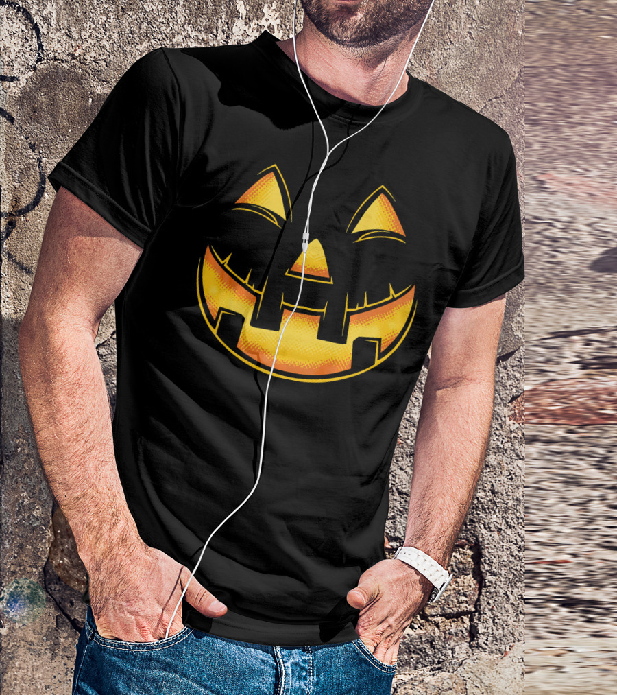 Funny Pumpkin Face Halloween Jack O Lantern T-Shirt