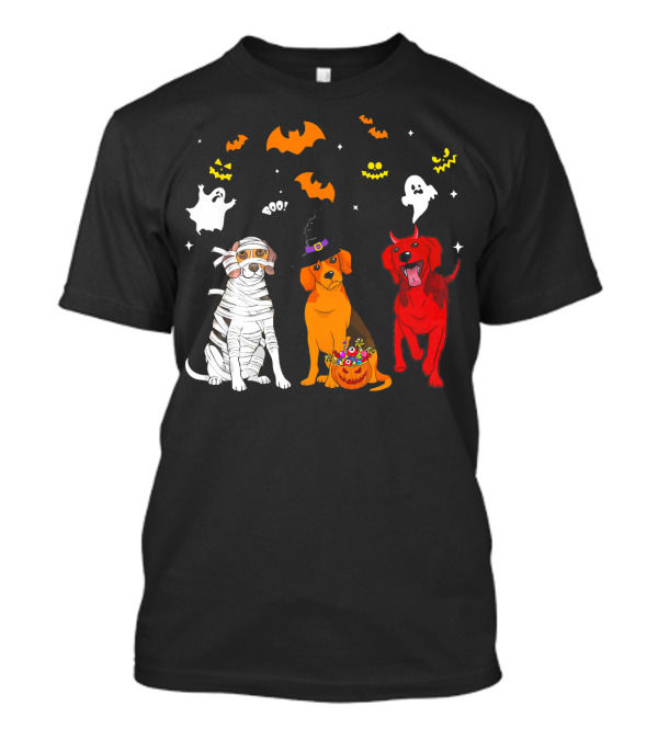 Halloween Beagle Dogs Mummy Witch Ghosts Bats T-Shirt