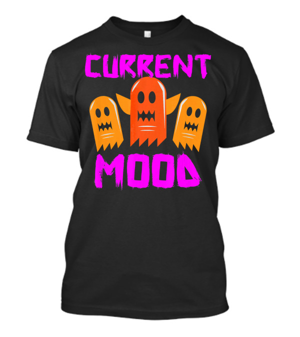 Halloween Current Mood Funny Ghouls Ghost Trio T-Shirt