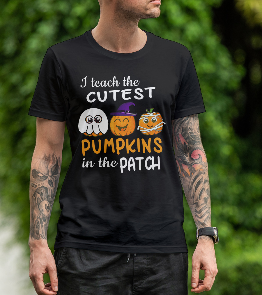 I Teach The Cutest Pumpkins In The Patch Ghost Witch Mummy T-Shirt