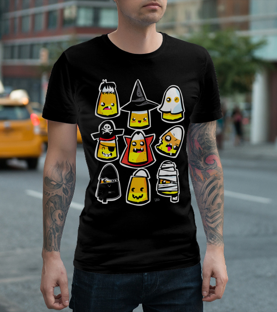 Halloween Holiday Candy Corn Kawaii Cute Costumes T-Shirt