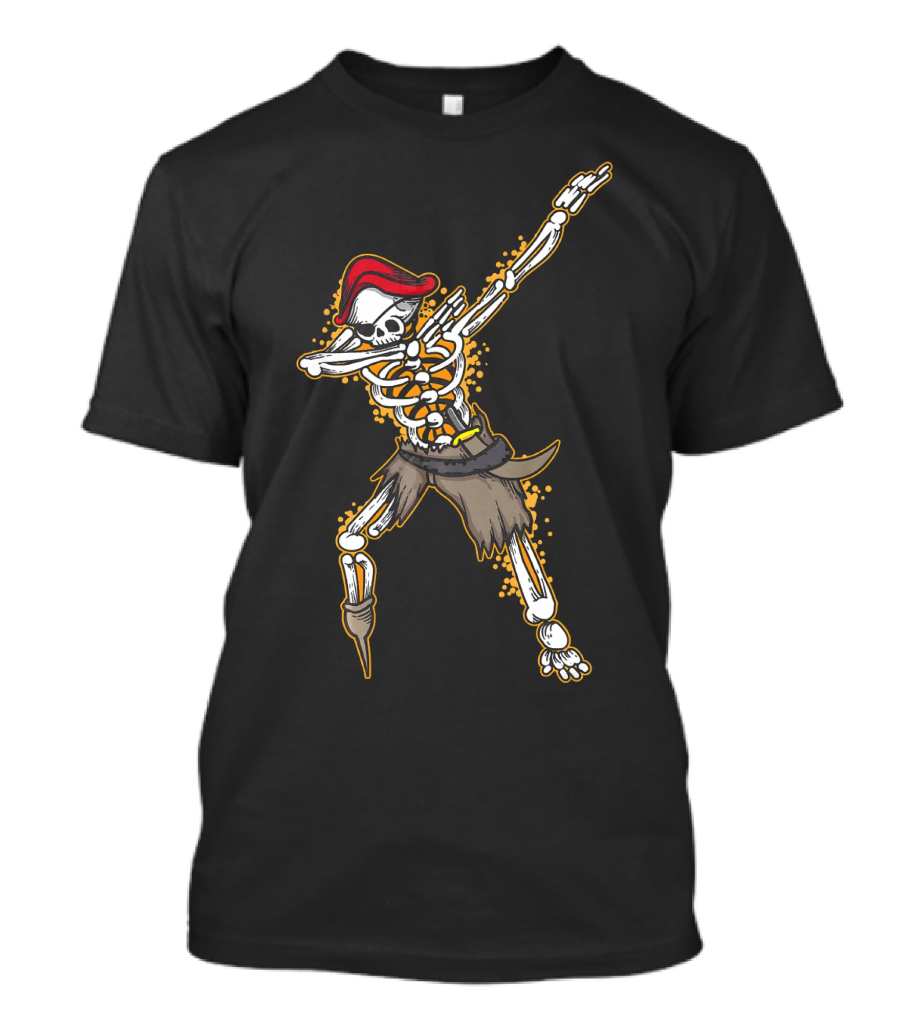 Dabbing Pirate Skeleton Funny Zo T-Shirt