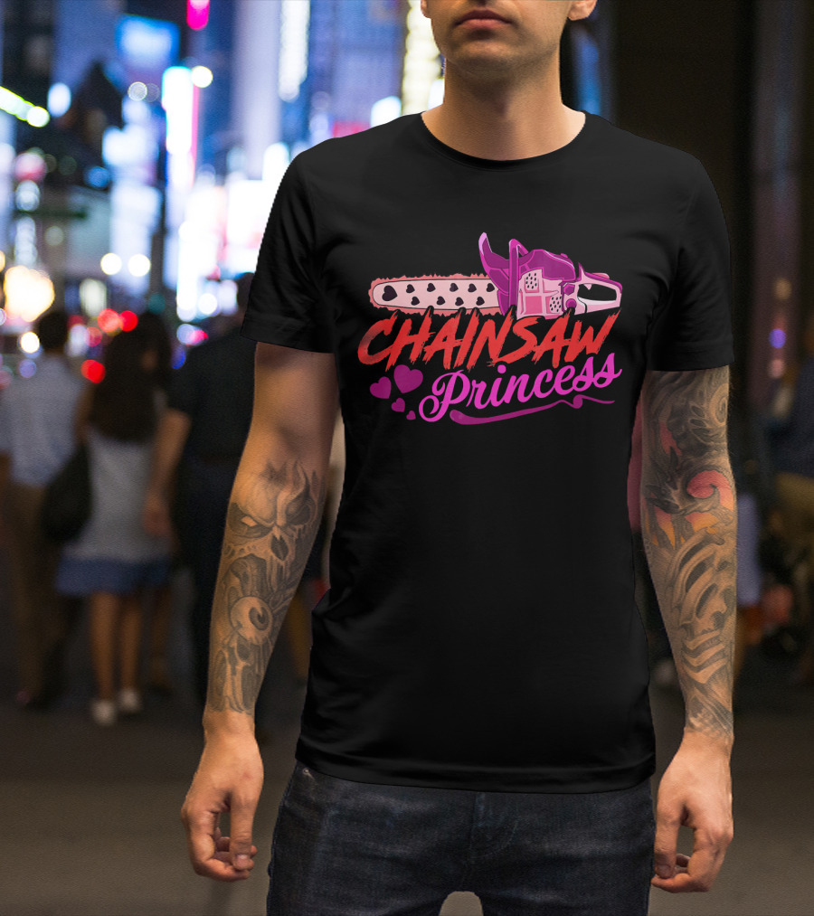 CHAINSWAW Princess Funny Halloween Chainsaw Princess T-Shirt