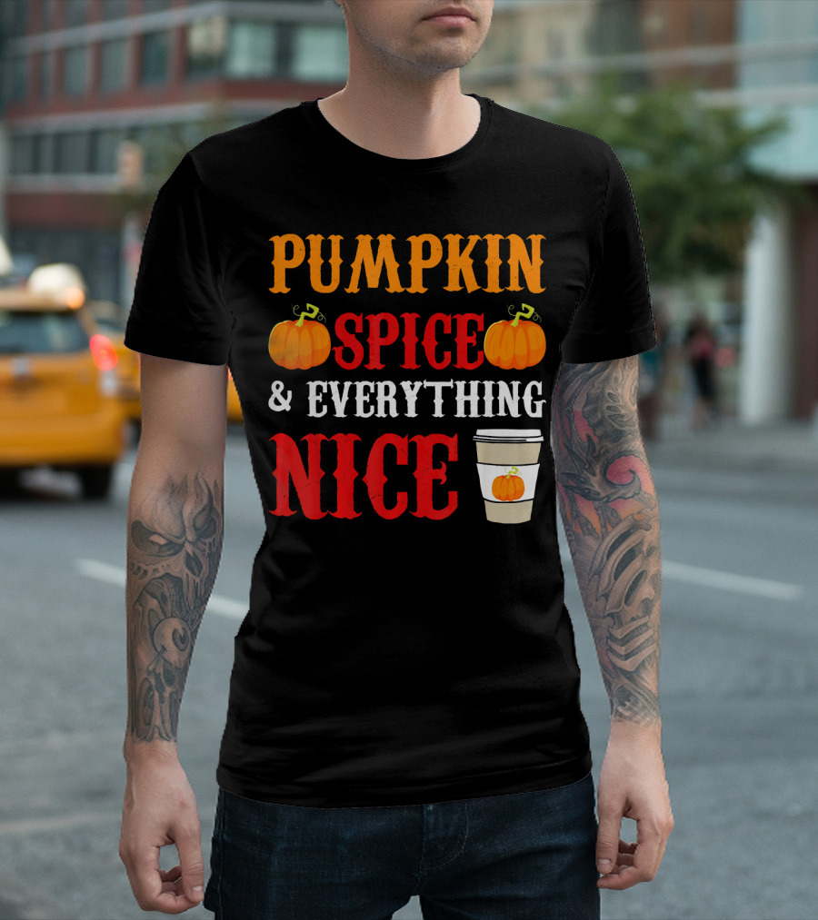 Pumpkin Spice And Everything Nice Coffee Halloween Costume T-Shirt
