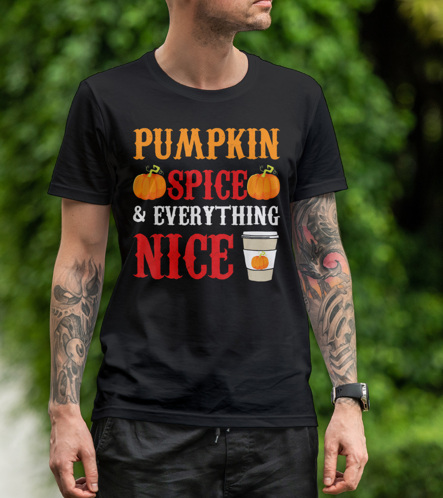 Pumpkin Spice And Everything Nice Coffee Halloween Costume T-Shirt