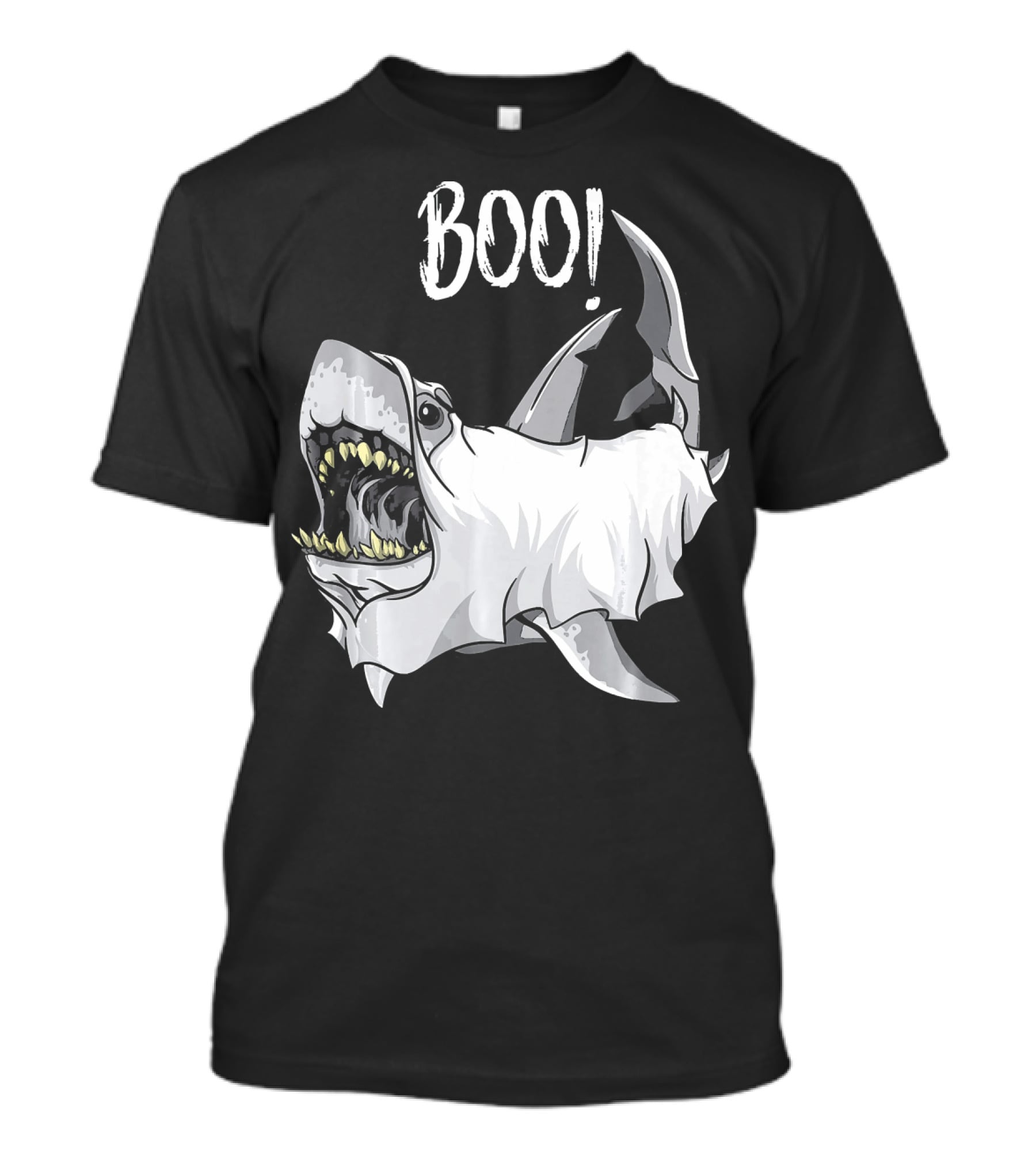BOO Great White Shark Ghost T-Shirt