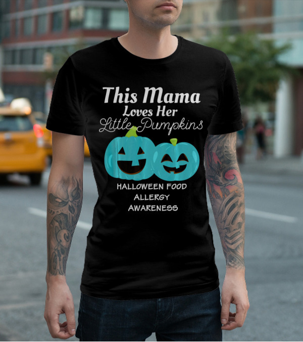 This Mama Loves Her Little Pumpkins Halloween Food Allergy Awareness T-Shirt