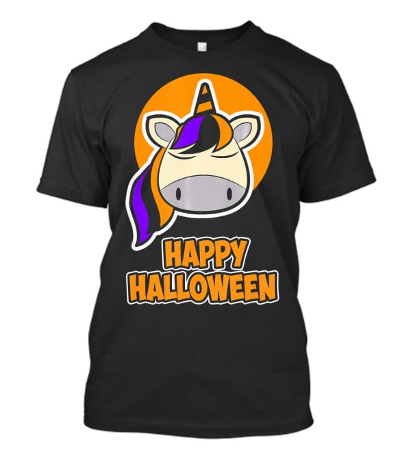 Happy Halloween Colorful Sleeping Unicorn T-Shirt