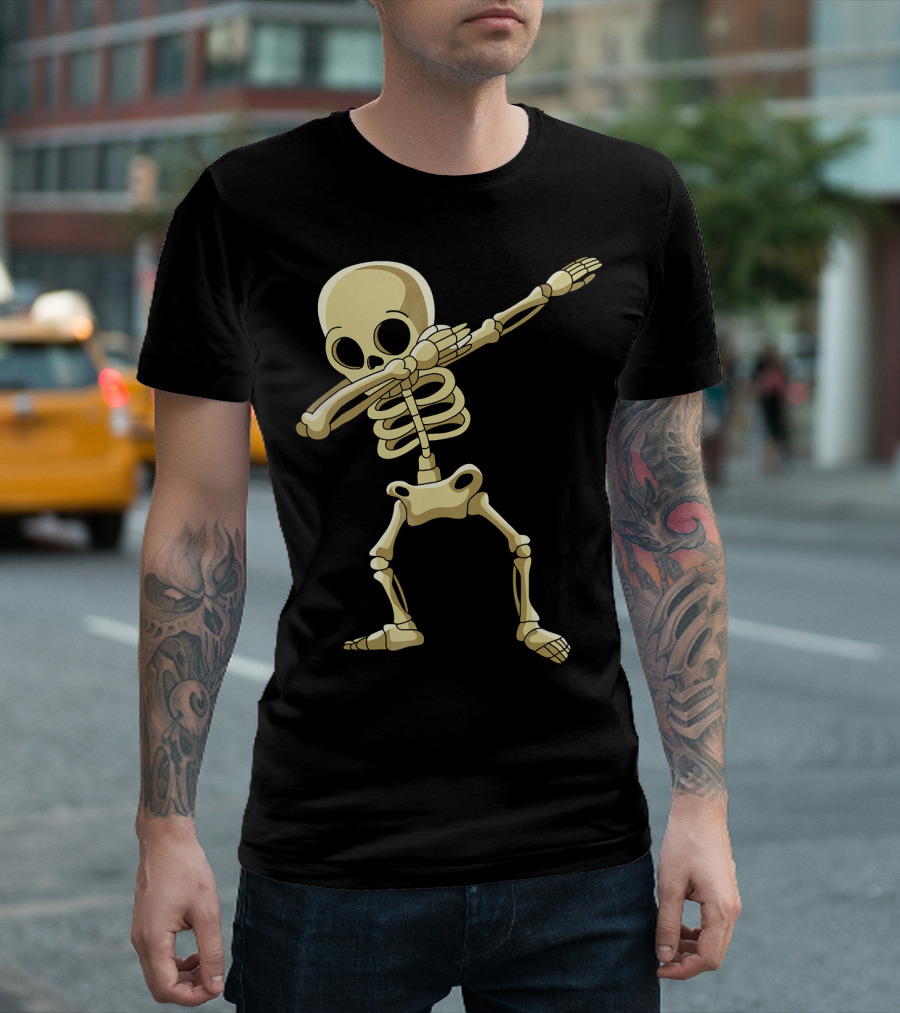 Kids Skeleton Dabbing Pose T-Shirt