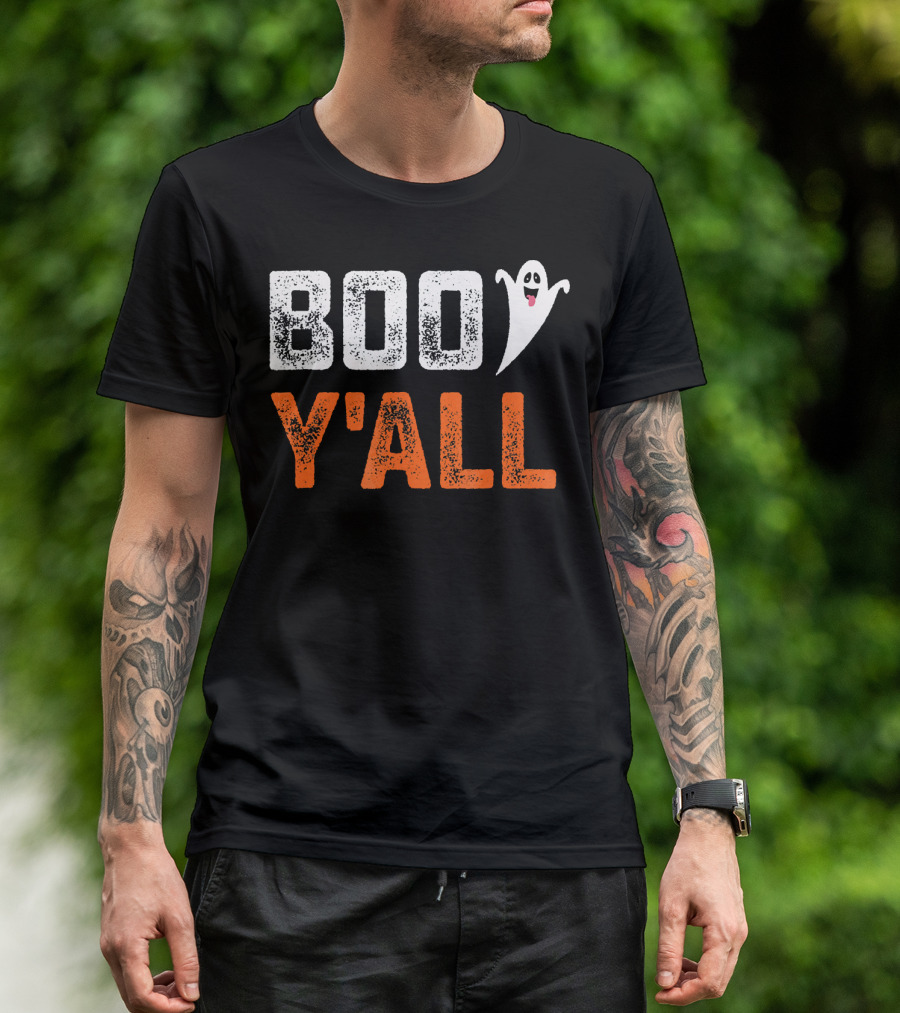 Boo Y'All Ghost Halloween Humor T-Shirt