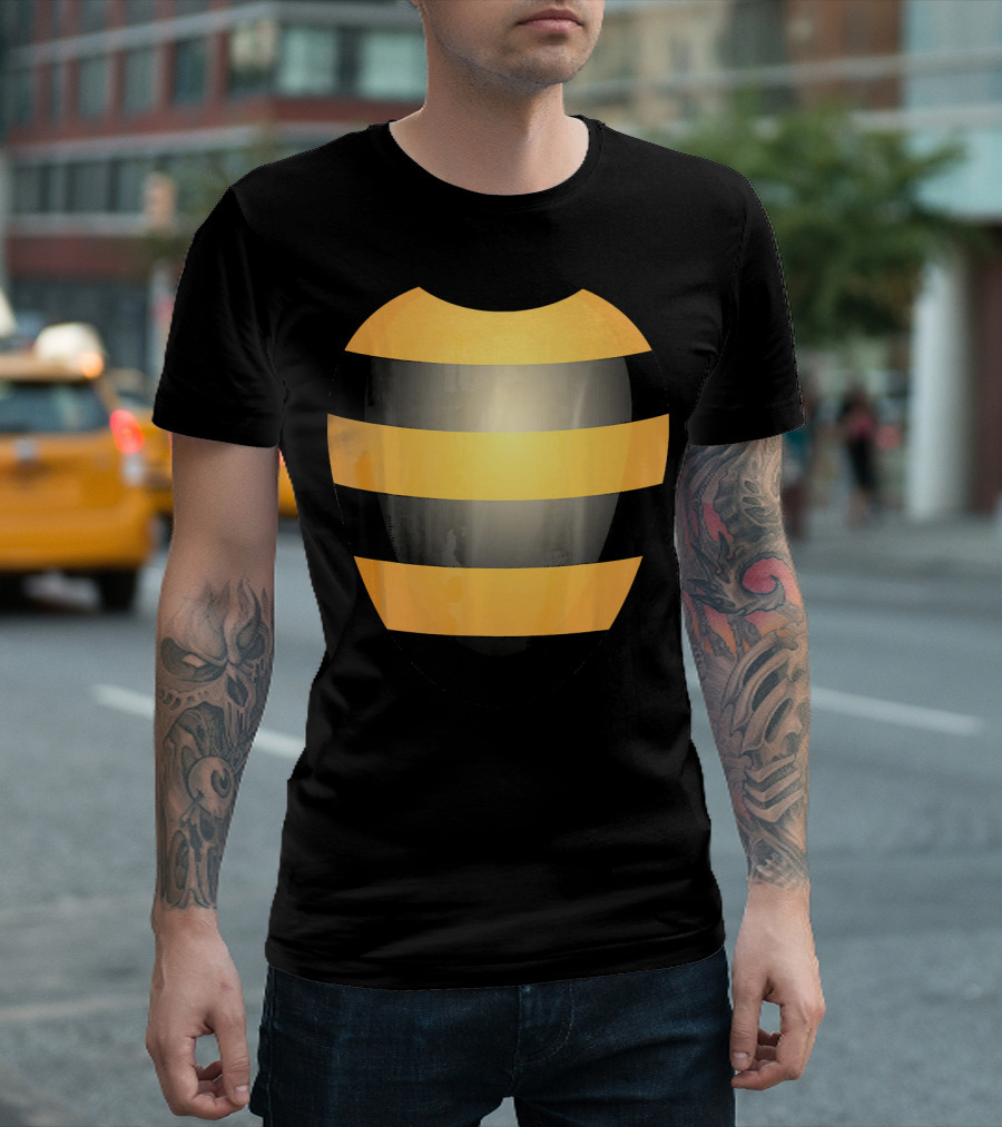 Cute Bee Costume Striped Yellow Honeybee T-Shirt