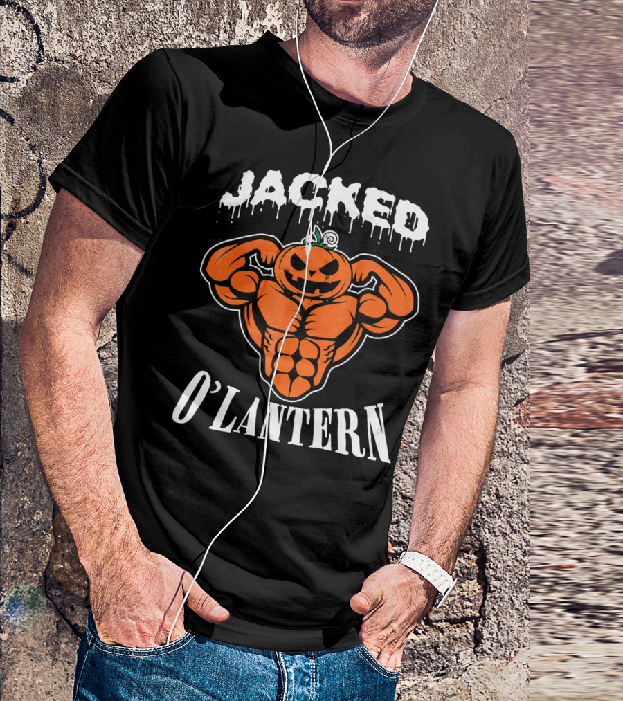 Jacked O'Lantern Cute Smile Pumpkin Strong Gymer T-Shirt