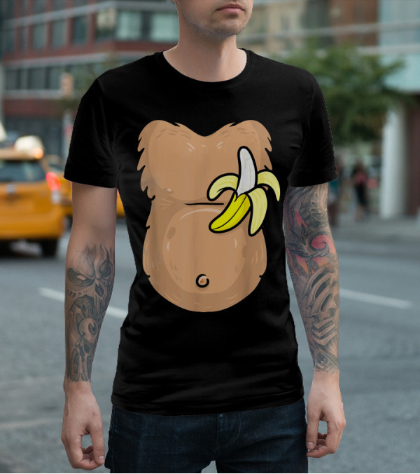 Monkey Costume Banana Belly T-Shirt
