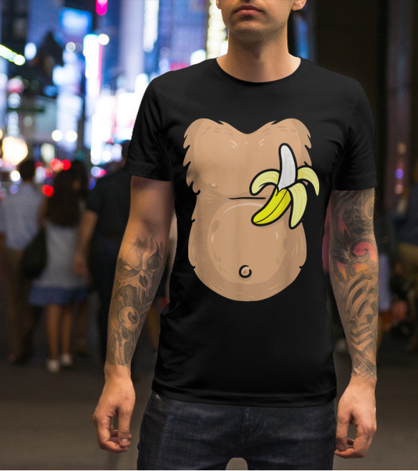 Monkey Costume Banana Belly T-Shirt
