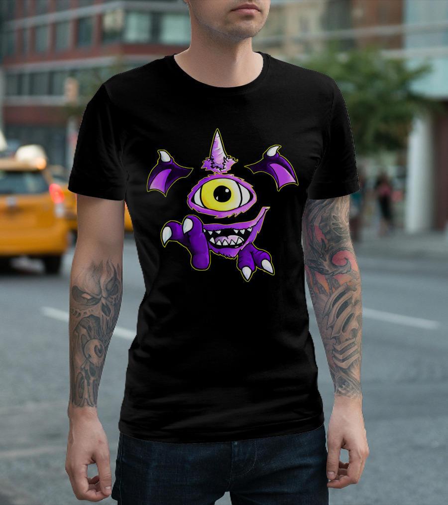 Purple People Eater One-Eyed Monster Halloween T-Shirt