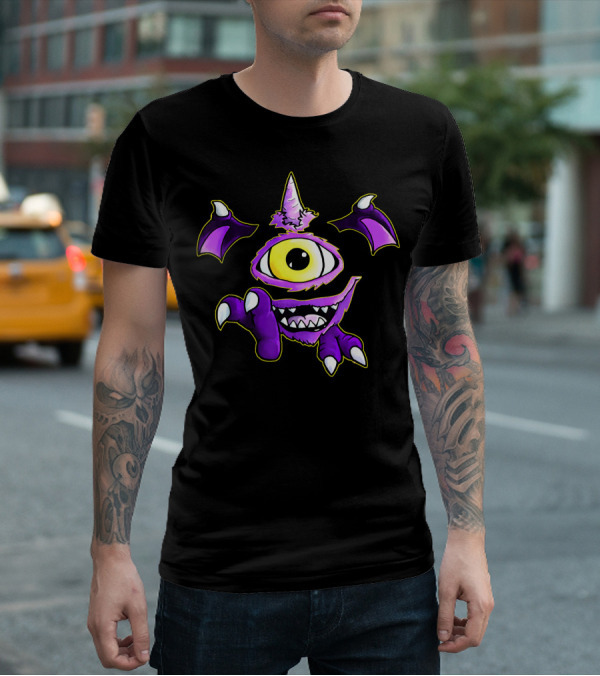 Purple People Eater One-Eyed Monster Halloween T-Shirt