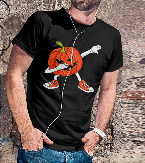 Dabbing Jack O Lantern Pumpkin Dance Pose T-Shirt