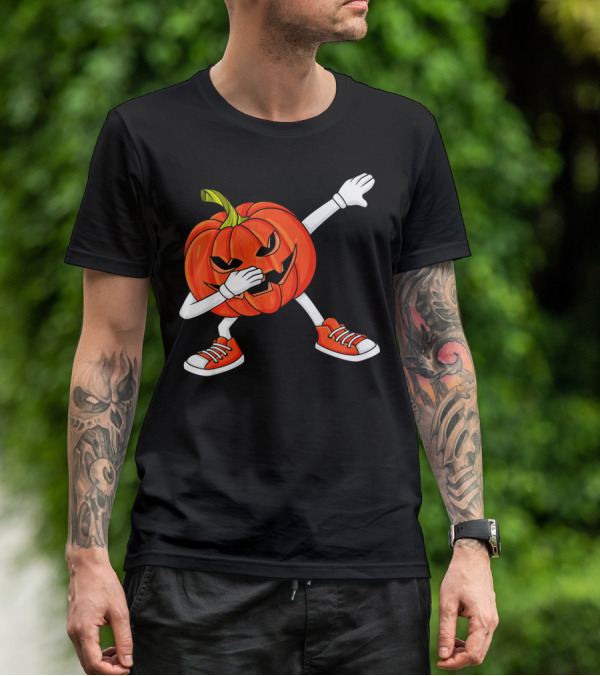 Dabbing Jack O Lantern Pumpkin Dance Pose T-Shirt