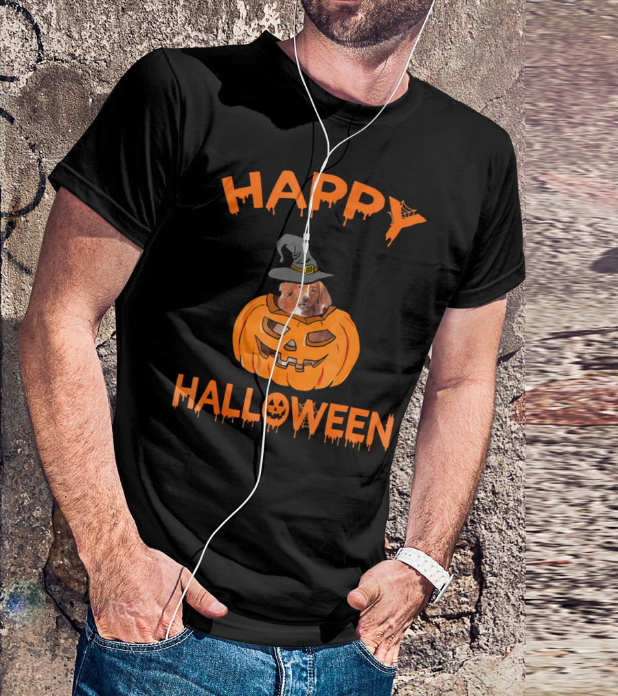 Happy Halloween Nova Scotia Duck Tolling Retriever Pumpkin T-Shirt