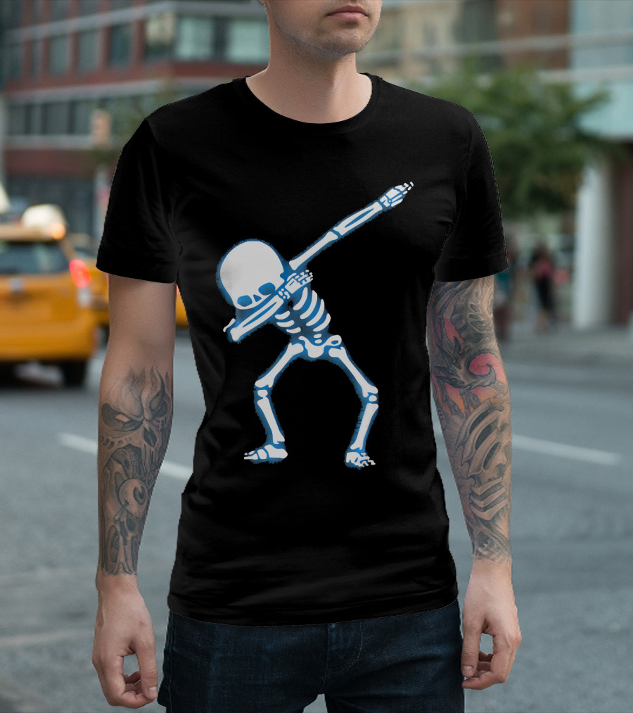 Dabbing Skeleton Dance Pose Fun Halloween T-Shirt