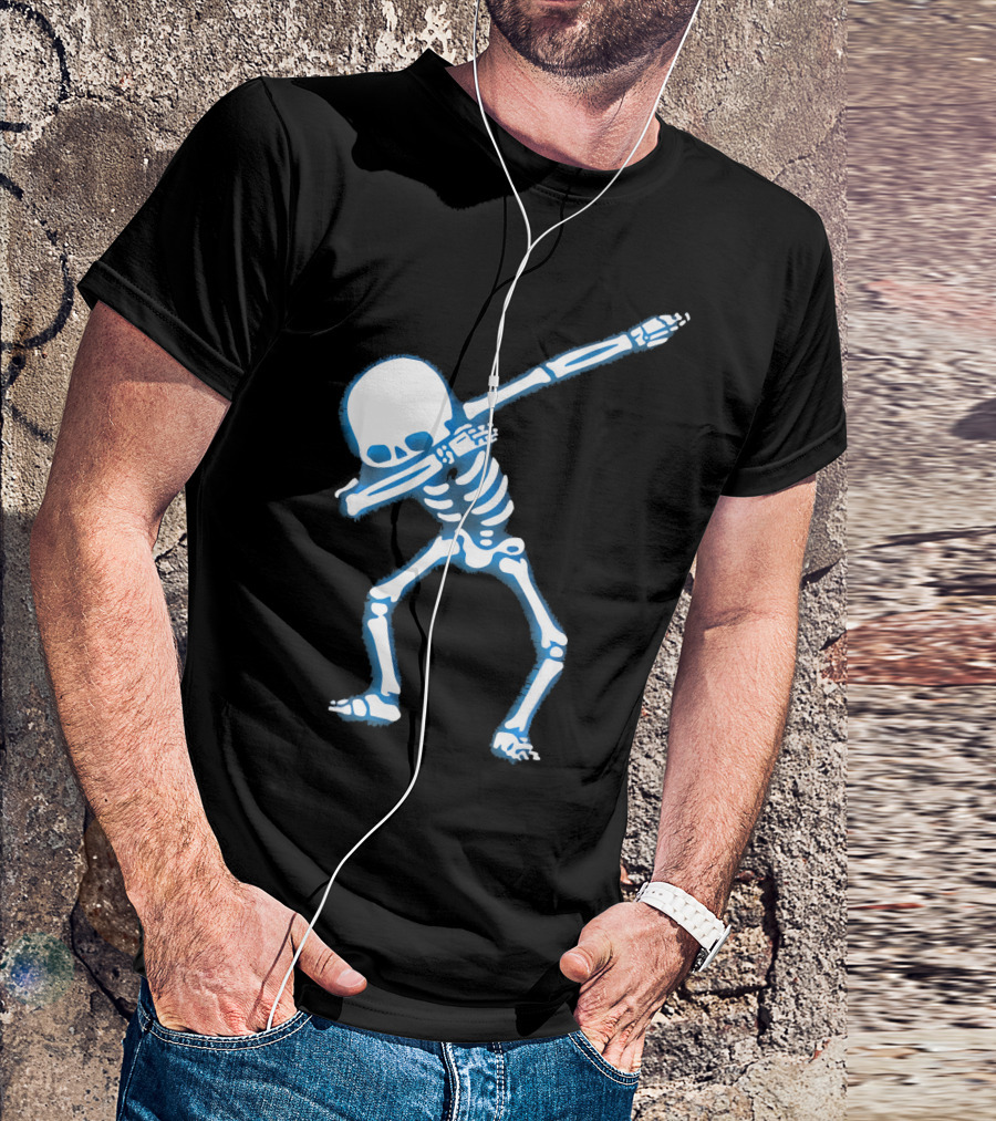Dabbing Skeleton Dance Pose Fun Halloween T-Shirt