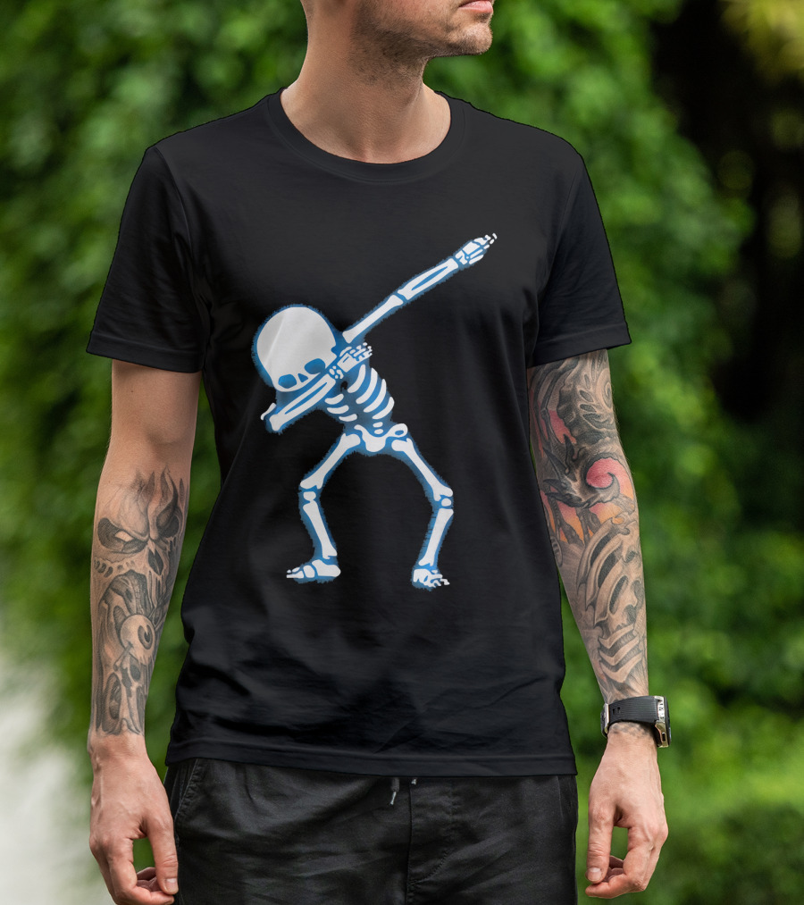 Dabbing Skeleton Dance Pose Fun Halloween T-Shirt