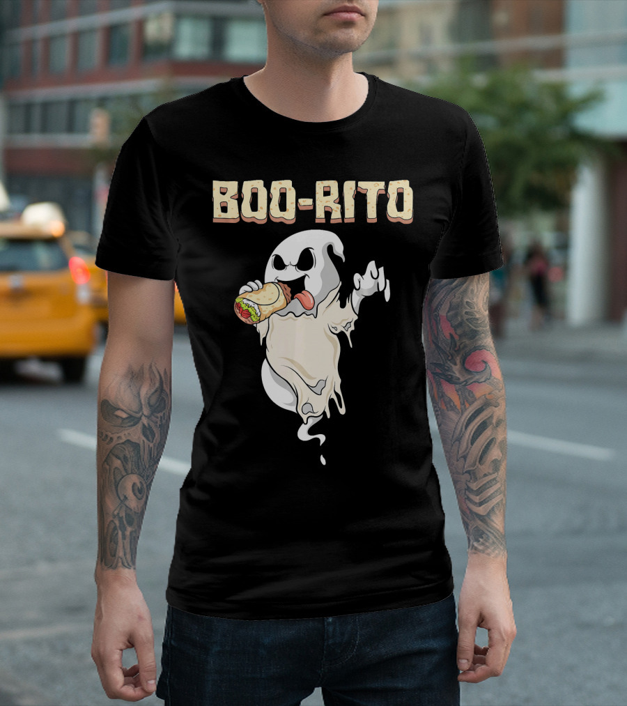 BOO-RITO Ghost Eating Burrito T-Shirt