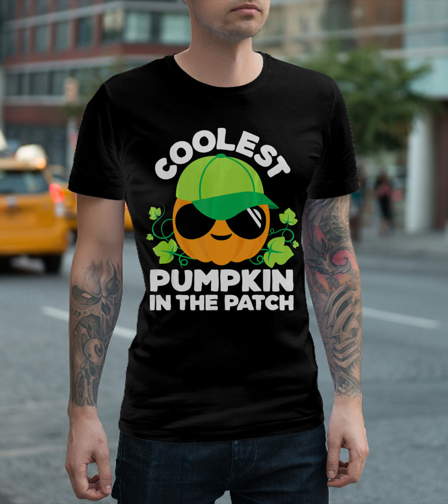Coolest Pumpkin In The Patch Kids Pumpkin Patch Boys Or Girls Fall Co T-Shirt