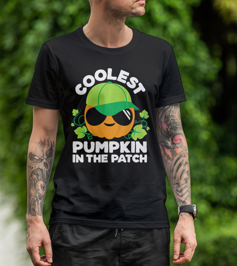 Coolest Pumpkin In The Patch Kids Pumpkin Patch Boys Or Girls Fall Co T-Shirt
