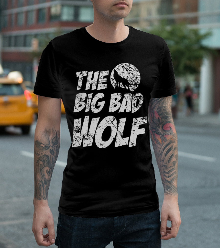 The Big Bad Wolf Howling Silhouette Moon T-Shirt