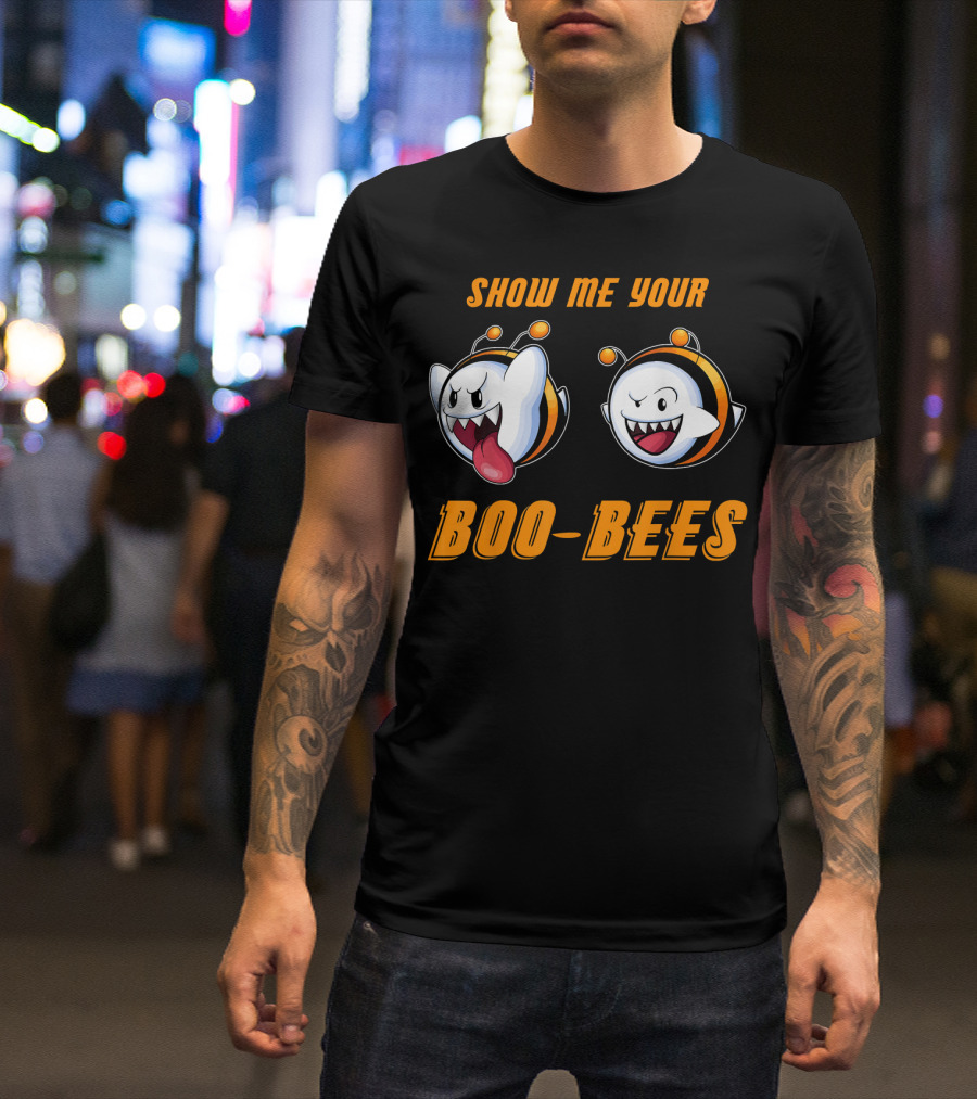 Show Me Your Boo Bees Halloween Ghost Bees T-Shirt