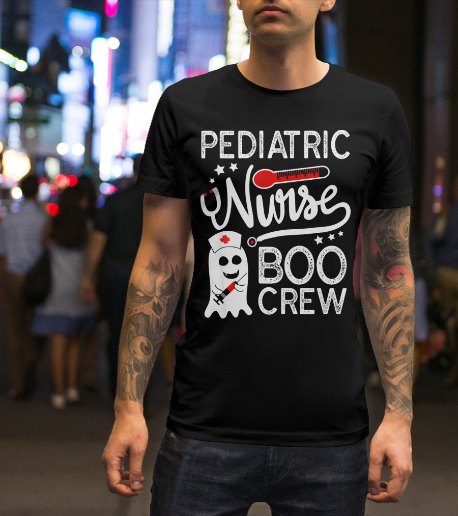 Pediatric Nurse Boo Crew Halloween Costume T-Shirt