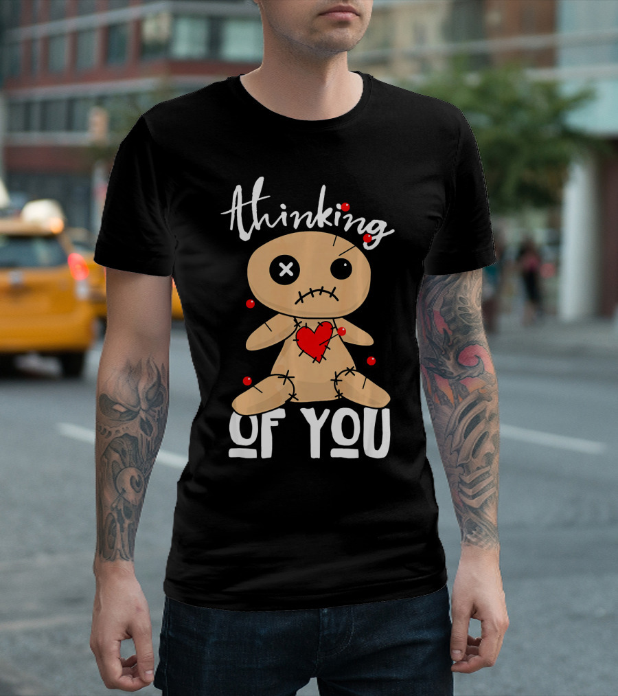 Thinking Of You Funny Halloween Voodoo Doll T-Shirt