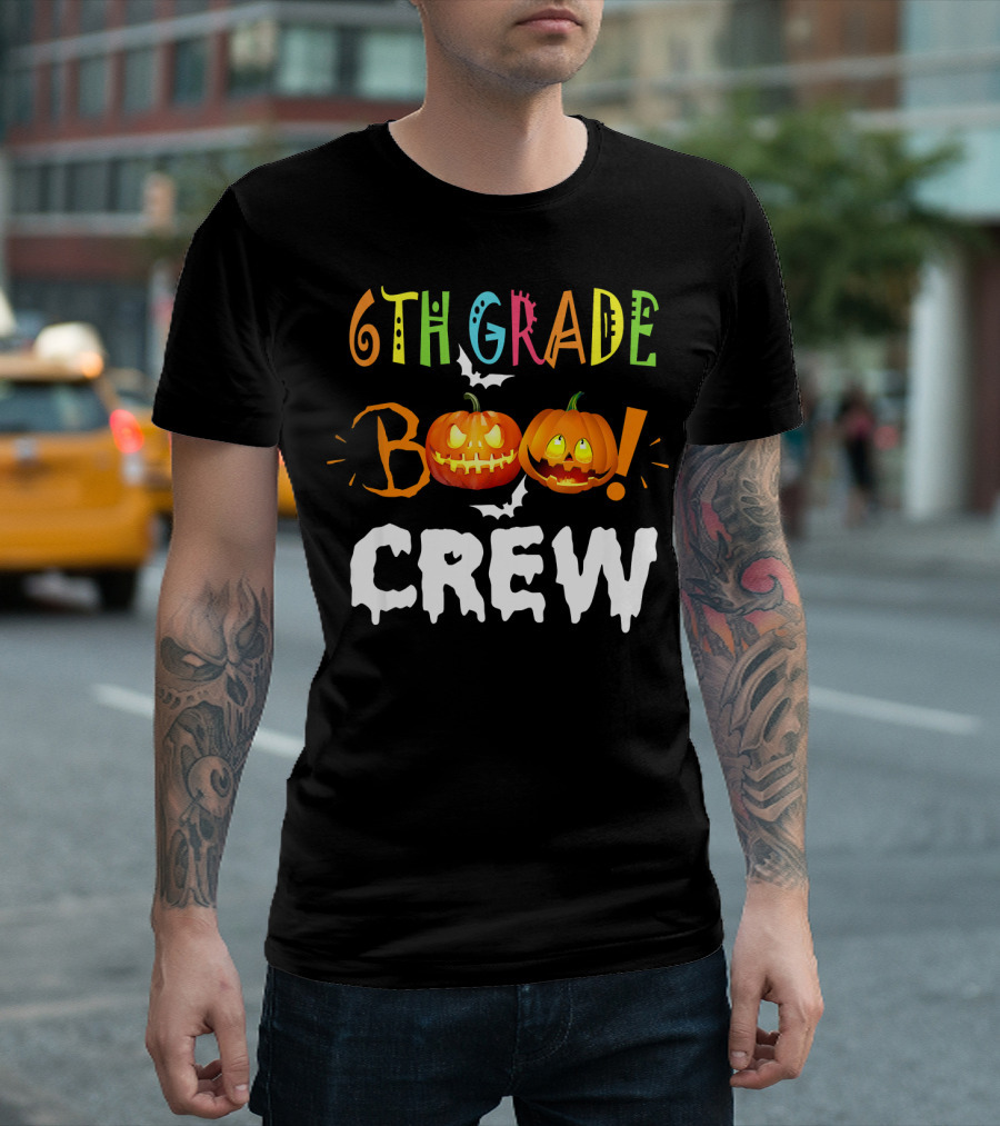 6th Grade Boo Crew Halloween Funny Pumpkins T-Shirt