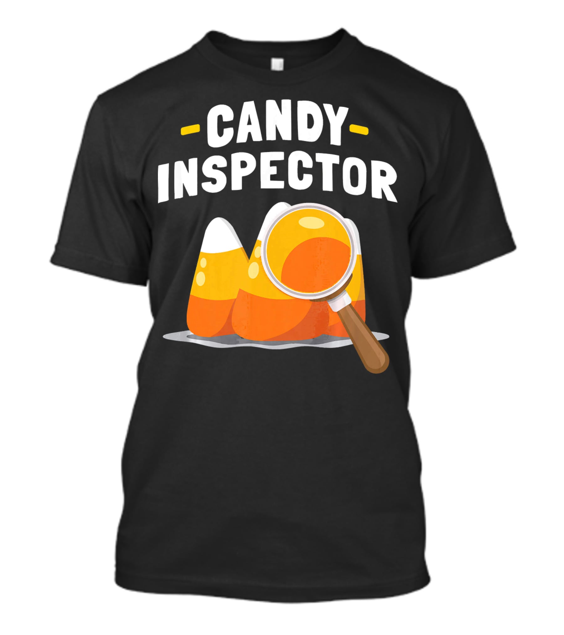 Candy Inspector Halloween Trick Or Treating Candy Corn T-Shirt