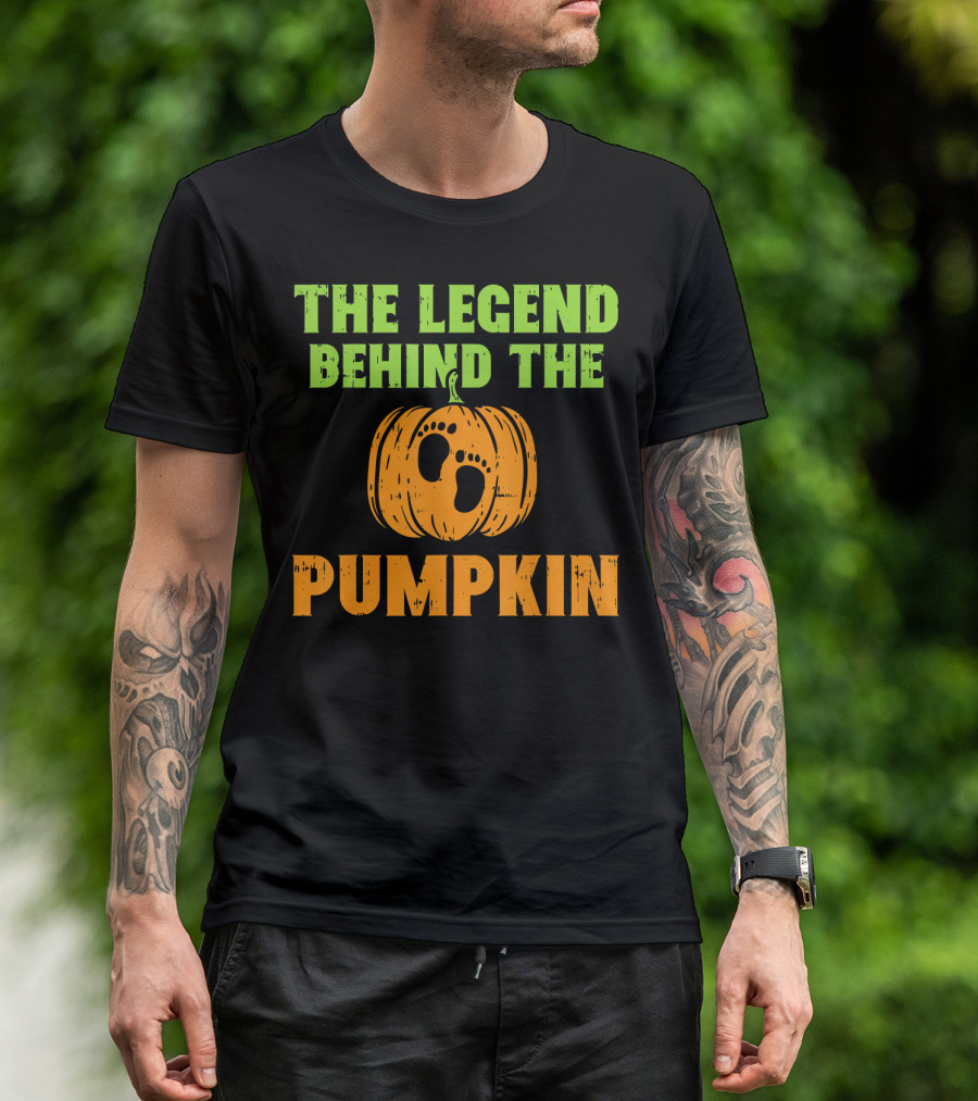 The Legend Behind The Pumpkin Footprints Baby Announcement T-Shirt