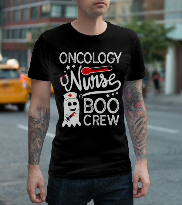 Oncology Nurse Boo Crew Halloween Costume T-Shirt