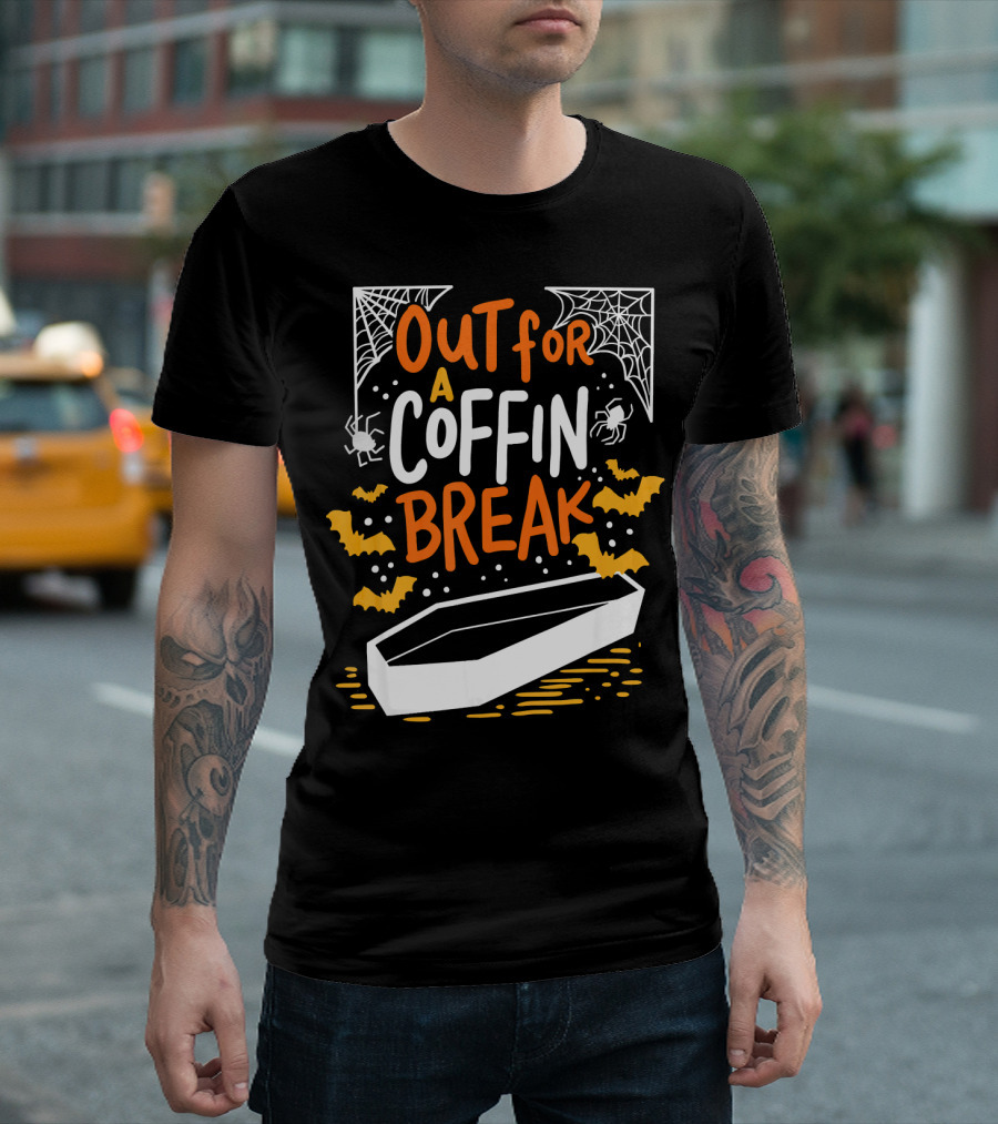Out For A Coffin Break With Webs Spiders And Bats T-Shirt
