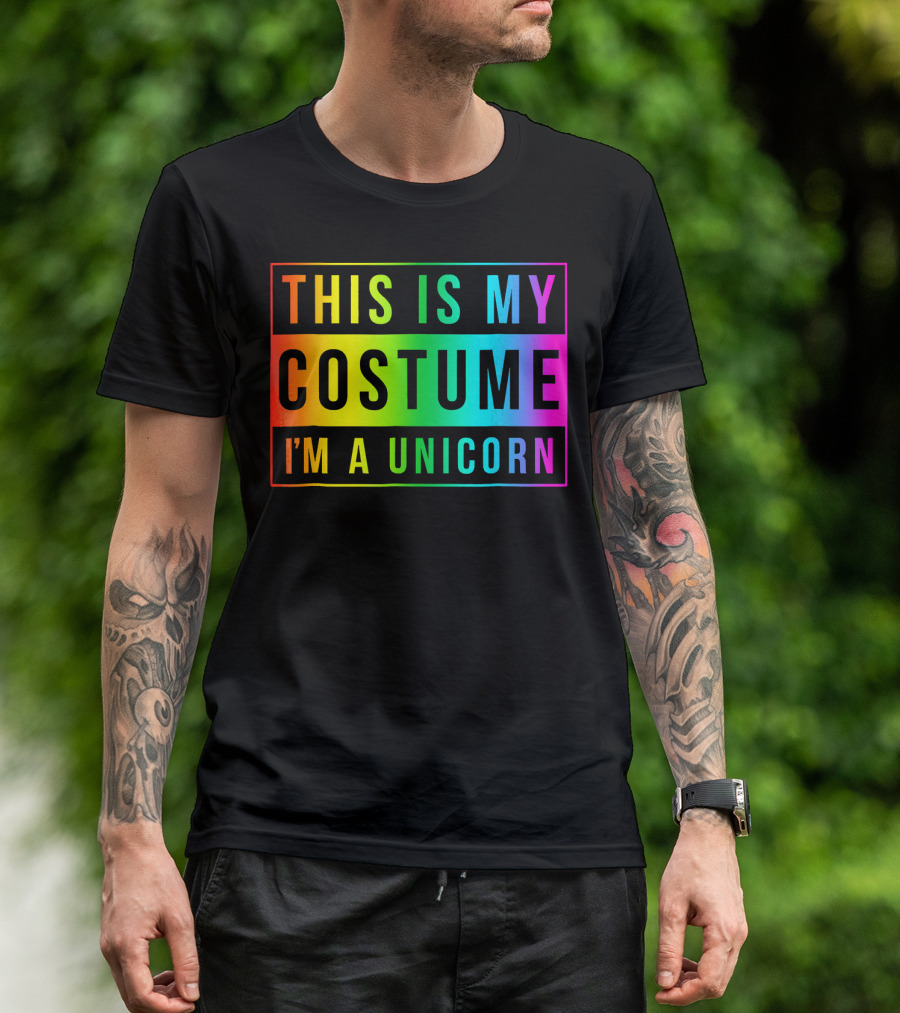 This Is My Costume I'm A Unicorn Halloween Easy Fun T-Shirt