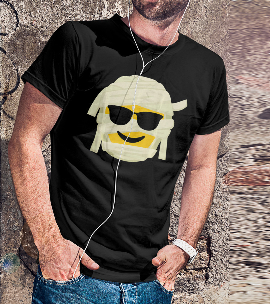 Mummy Emoji Wrapped In Bandages With Cool Shades T-Shirt