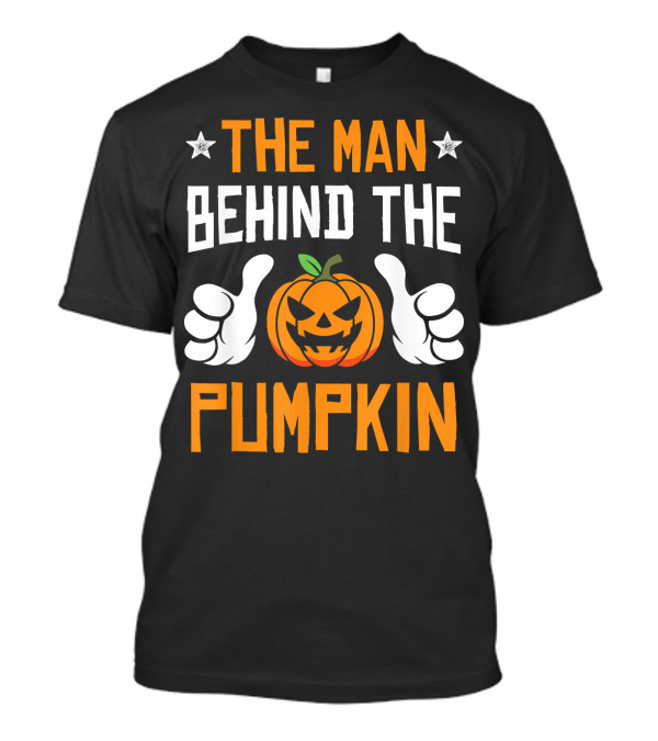 The Man Behind The Pumpkin Halloween Funny Mens T-Shirt