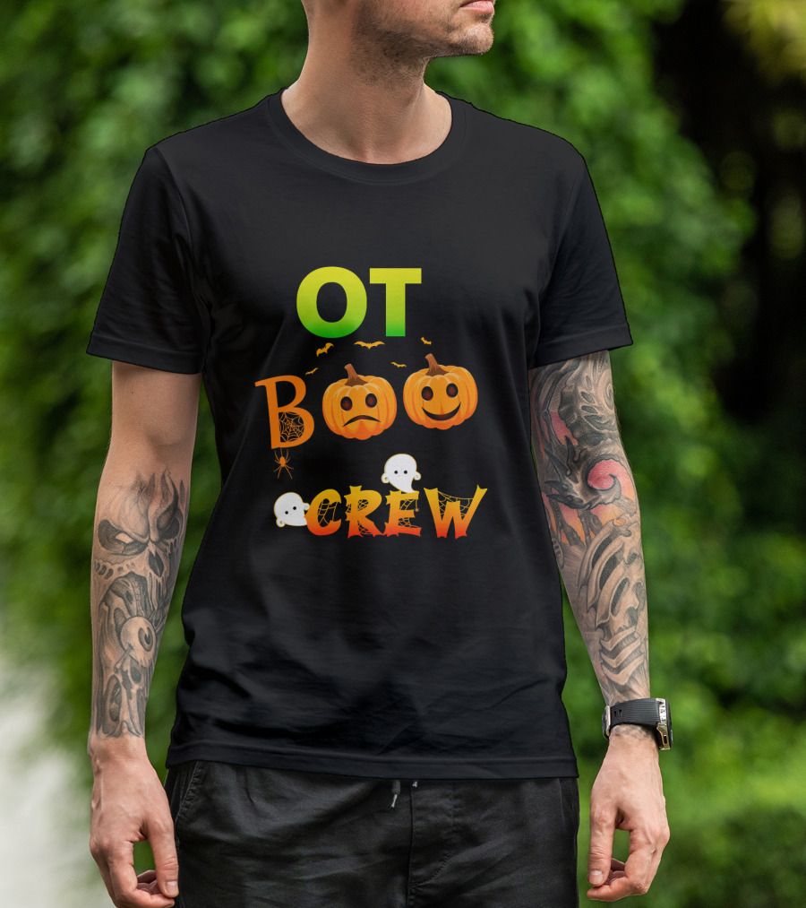 OT Boo Crew Halloween Funny Occupational Pumpkin Ghosts T-Shirt