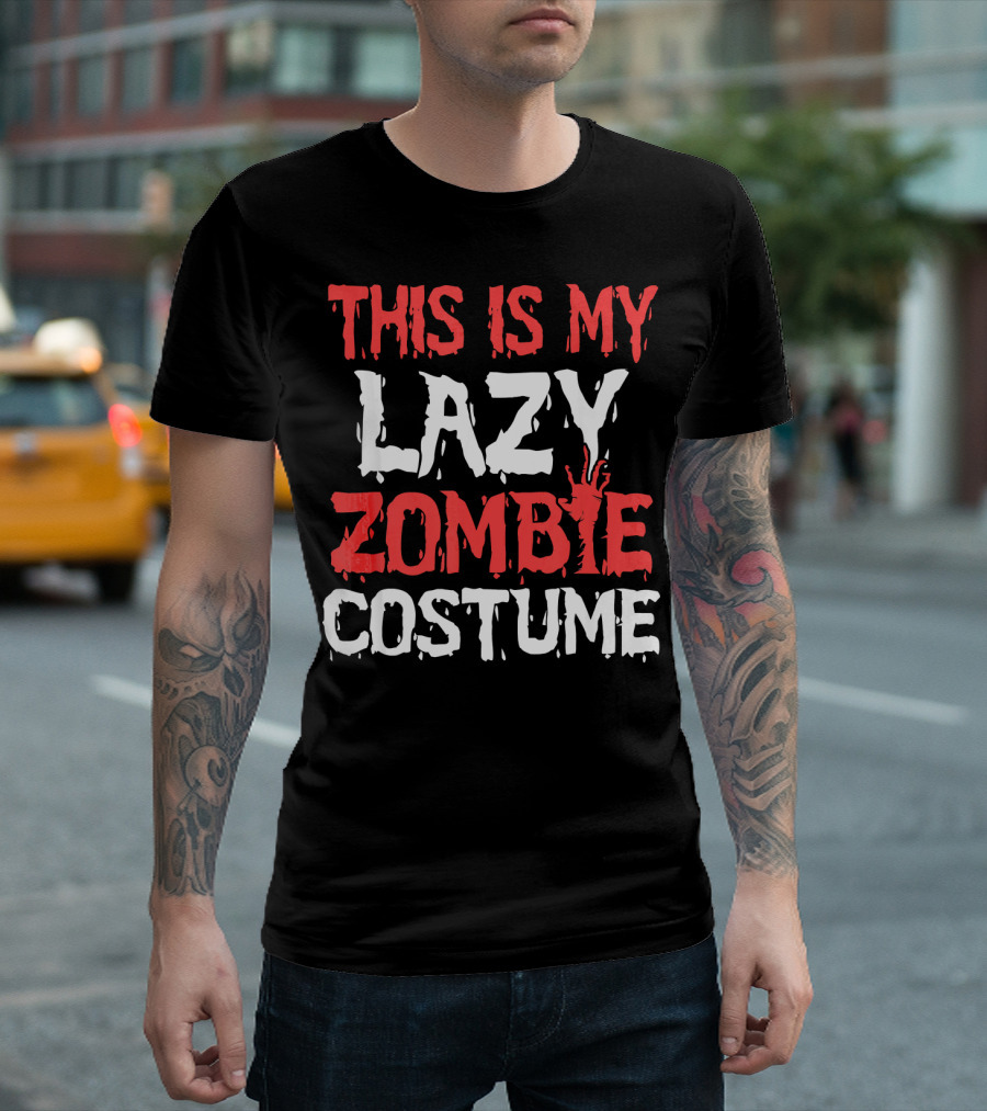 This Is My Lazy Zombie Costume Halloween Funny Part T-Shirt