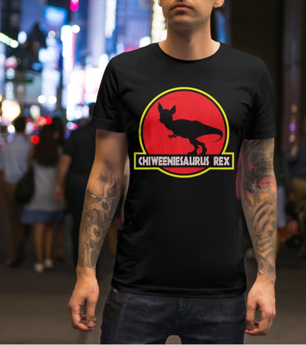 Chiweeniesaurus Rex Funny Chiweenie Jurassic Park T-Shirt