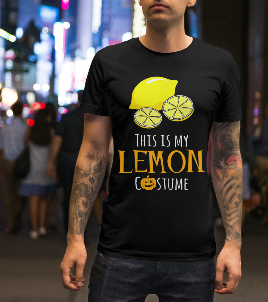 This Is My Lemon Costume With Halloween Pumpkin Family T-Shirt
