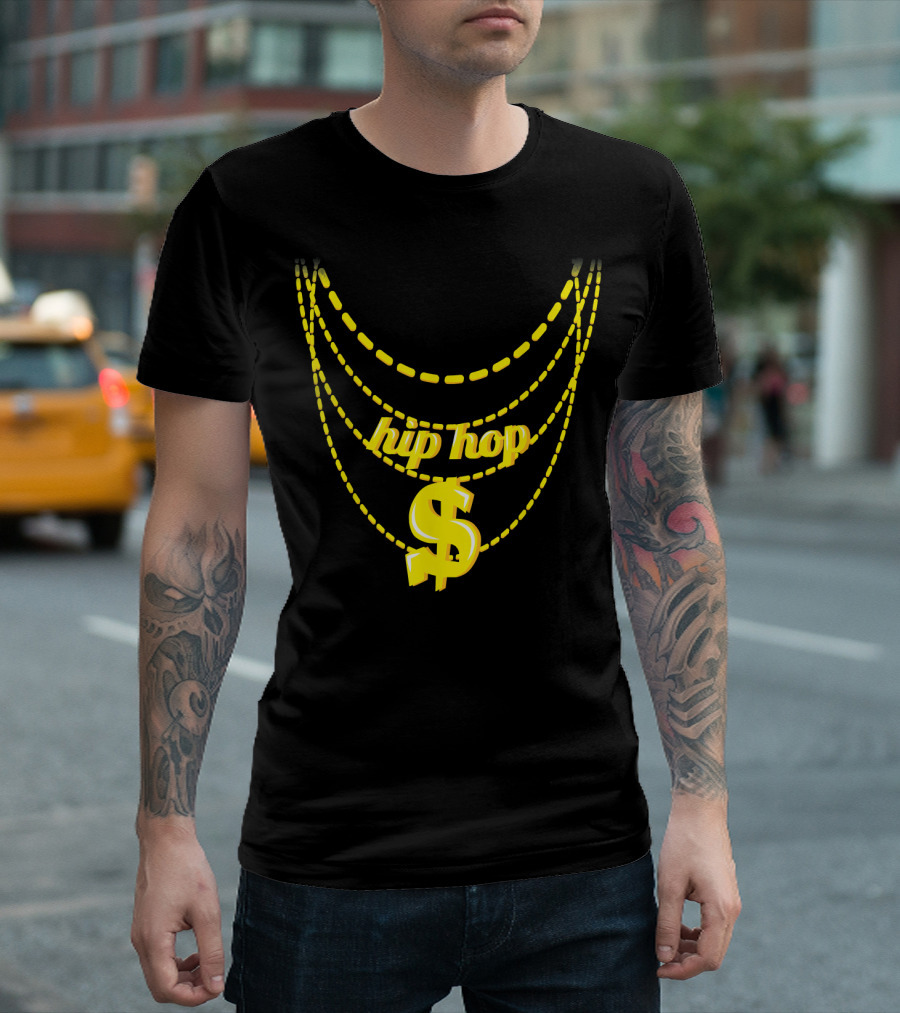 Hip Hop Dollar Sign Chains Costume Halloween T-Shirt