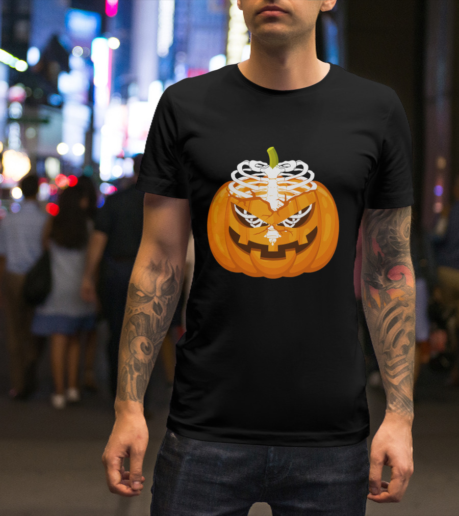 Radiology Halloween Pumpkin X Ray Skeleton T-Shirt